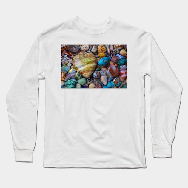 Gorgeous Heart Stone Long Sleeve T-Shirt by photogarry